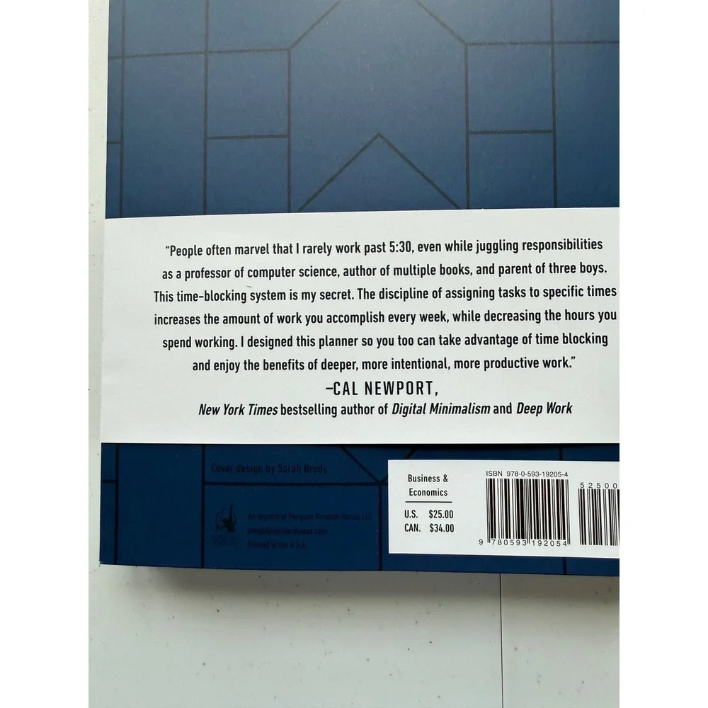 The Time-Block Planner: A Daily Method for Deep Work in a Distracted World, Newp